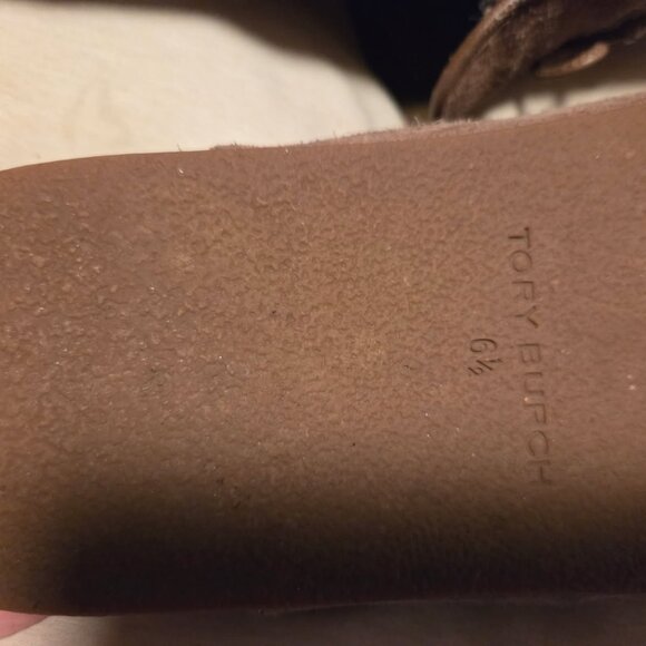 Tory Burch Suede Charm Mules - Picture 10 of 10